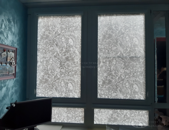 Портфолио Рулонные шторы без сверления