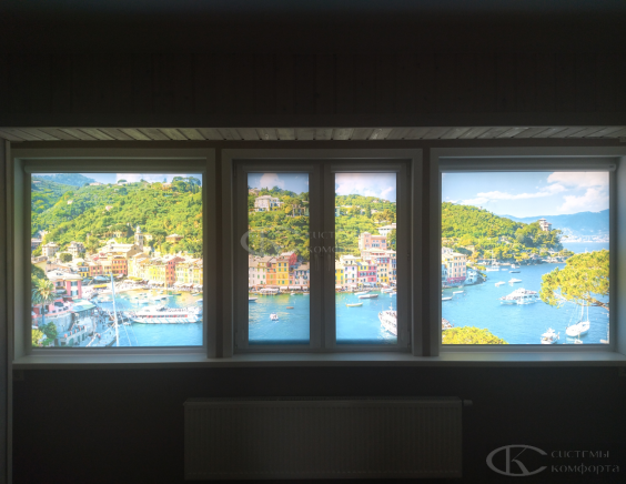 Портфолио Рулонные шторы без сверления