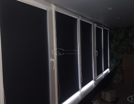 Портфолио Рулонные шторы без сверления