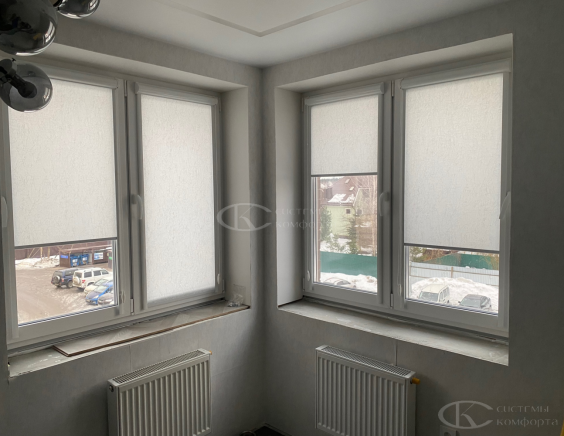 Портфолио Рулонные шторы без сверления