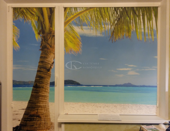 Портфолио Рулонные шторы без сверления