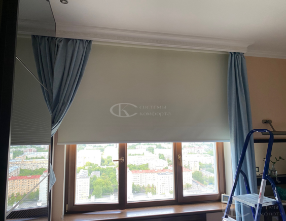 Портфолио Рулонные шторы без сверления