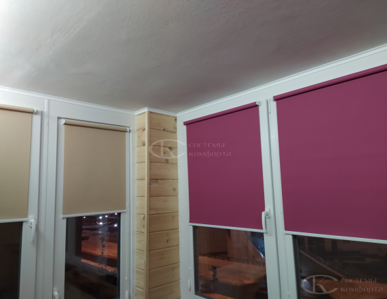 Портфолио Рулонные шторы без сверления