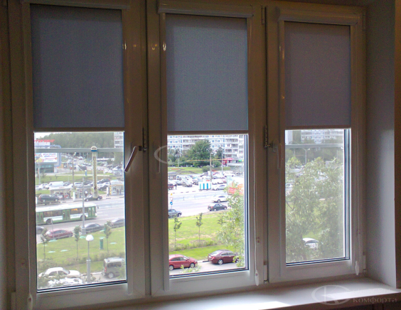 Портфолио Рулонные шторы без сверления