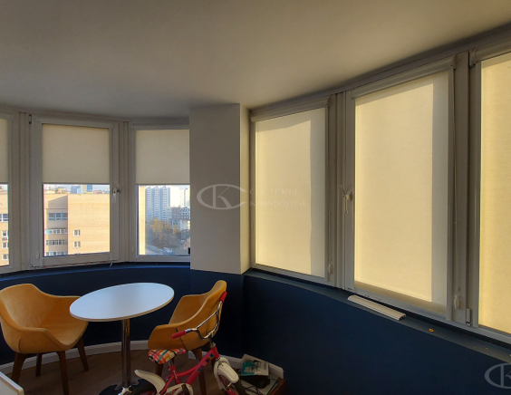 Портфолио Рулонные шторы без сверления