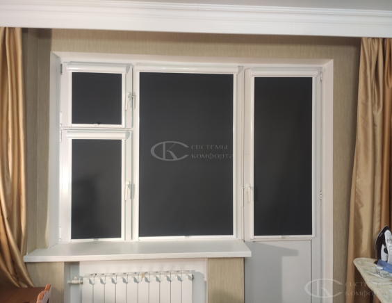 Портфолио Рулонные шторы без сверления