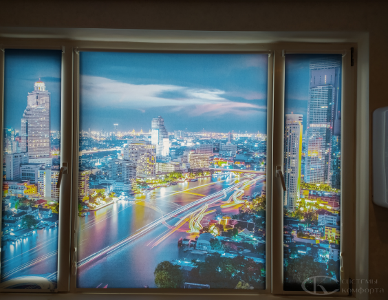 Портфолио Рулонные шторы без сверления