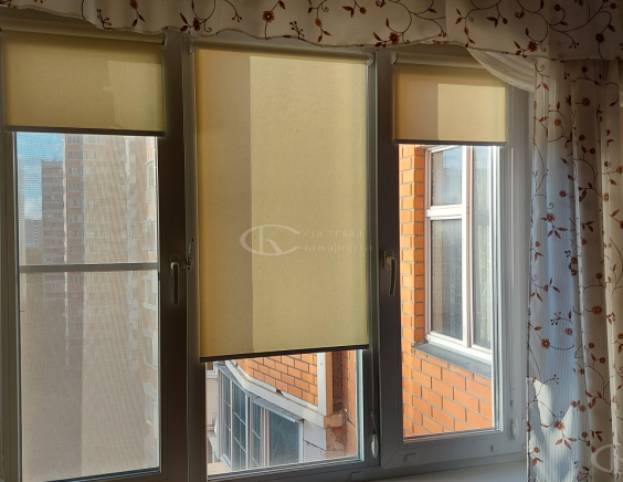 Портфолио Рулонные шторы без сверления
